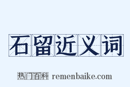 石留近义词是什么意思的图片